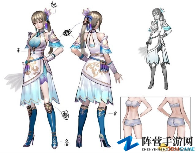 《真三国无双8》王元姬人设图 衣服脱了后尺寸更大了