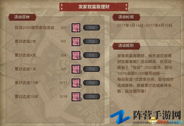 《怪物猎人OL》理财攻略助力财富增长，第二期活动热力全开