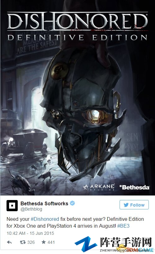 E3盛会，《耻辱：终极版》亮相，高清重制含全DLC